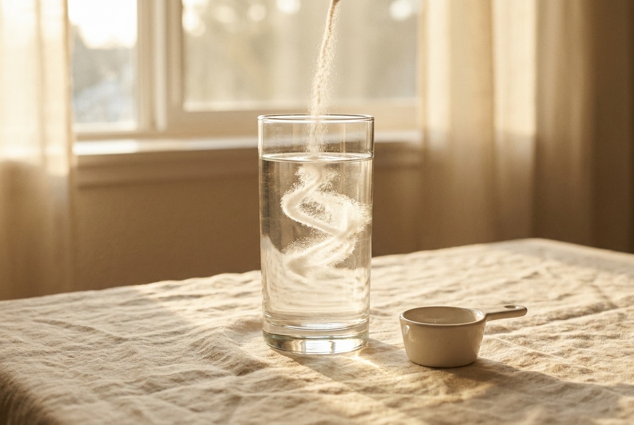 Helder glas water — volledig opgelost